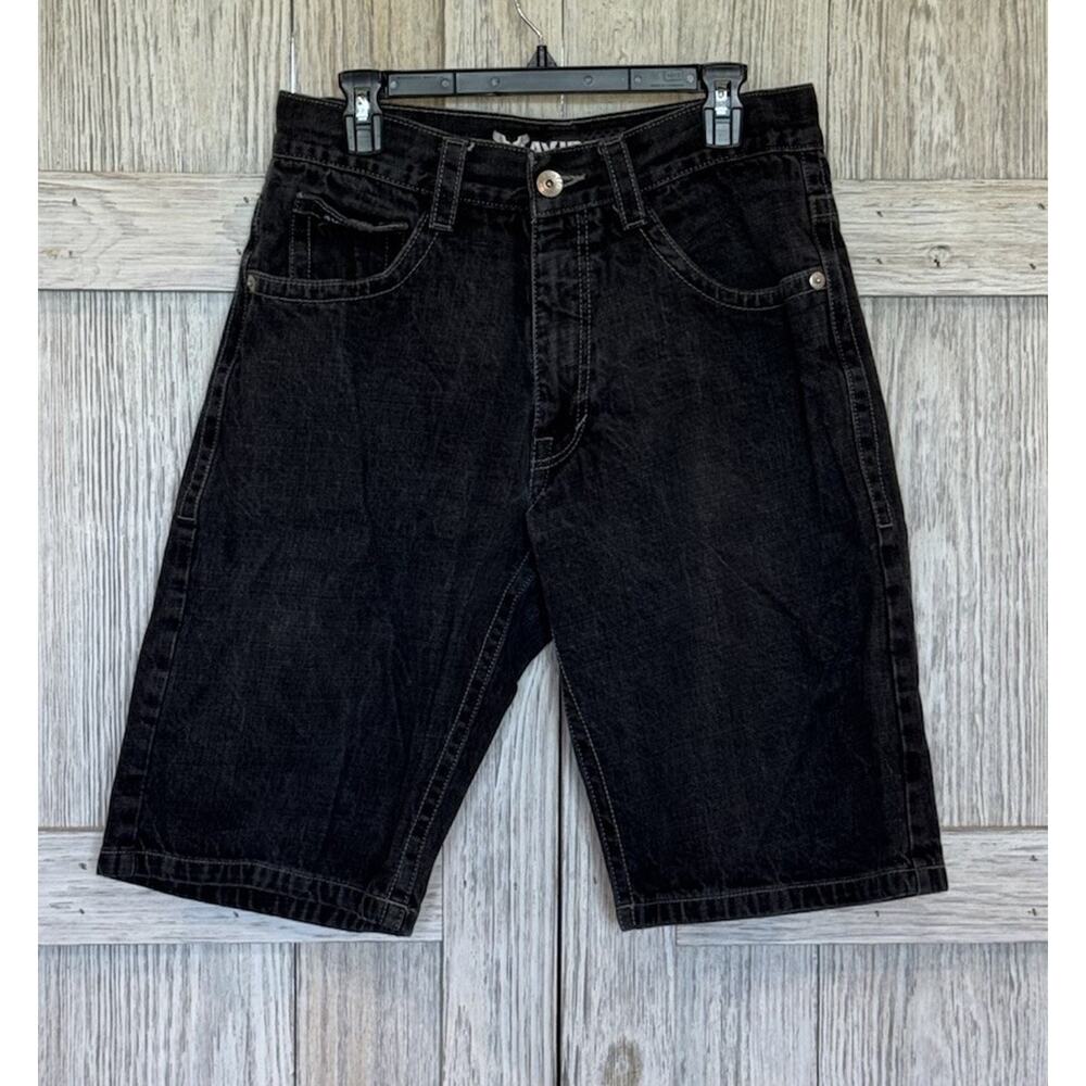 Avirex Jean Shorts Dark Wash Black Mens Size 34